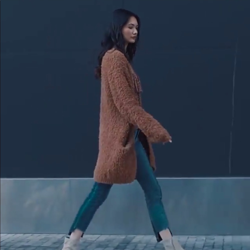 Cozy Teddy Bear Coat -Mauve/Pink